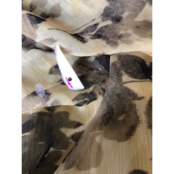 Topshop Dress Floral Print Cut Out Tie Neck Chuck On Ruffle Mini Yellow Black 2 - Picture 8 of 12